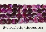CAA4751 15.5 inches 16*16mm square banded agate beads wholesale