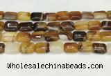 CAA4797 15.5 inches 12*16mm rectangle banded agate beads wholesale
