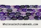 CAA4798 15.5 inches 12*16mm rectangle banded agate beads wholesale