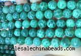 CAA5023 15.5 inches 10mm round green dragon veins agate beads