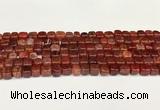 CAA5389 15.5 inches 6*7mm - 8*8mm nuggets agate gemstone beads