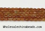 CAA5457 15.5 inches 8*12mm faceted rice agate beads