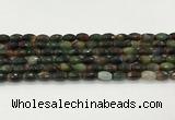 CAA5473 15.5 inches 8*12mm faceted rice agate beads