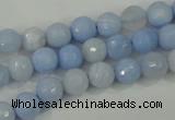 CAA736 15.5 inches 8mm faceted round blue lace agate beads wholesale