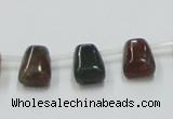 CAB130 15.5 inches 8*12mm trapezoid india agate gemstone beads