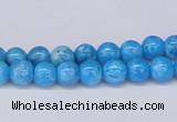 CAB220 15.5 inches 6mm round blue crazy lace agate beads