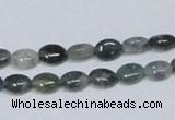 CAB408 15.5 inches 6*8mm oval moss agate gemstone beads wholesale