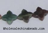 CAB472 15.5 inches 12*12mm flower form indian agate gemstone beads