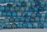 CAB998 15.5 inches 4mm round blue crazy lace agate beads