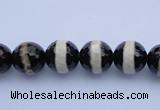 CAG1878 15.5 inches 6mm faceted round tibetan agate beads wholesale