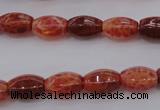 CAG4192 15.5 inches 7*12mm hexahedron natural fire agate beads