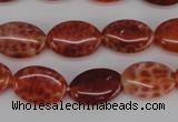 CAG4211 15.5 inches 8*12mm oval natural fire agate beads