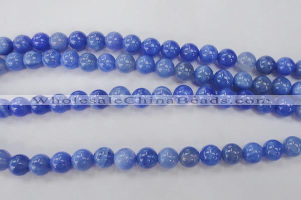 CAG4302 15.5 inches 8mm round dyed blue fire agate beads