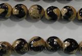 CAG5160 15 inches 10mm faceted round tibetan agate beads wholesale