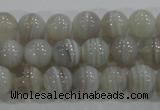 CAG5321 15.5 inches 6mm round grey line agate beads wholesale