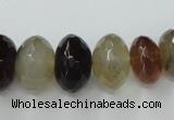 CAG5418 8*12mm – 13*22mm faceted rondelle dragon veins agate beads