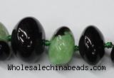 CAG5434 7*11mm – 15*22mm rondelle agate druzy geode agate beads
