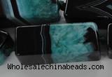 CAG5552 15.5 inches 15*15*40mm cuboid agate druzy geode beads