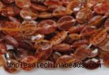 CAG572 15.5 inches 8*10mm faceted oval natural fire agate beads