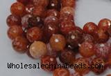 CAG621 15.5 inches 10mm faceted round natural fire agate beads