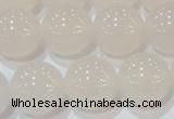 CAG6505 15.5 inches 14mm round Brazilian white agate beads