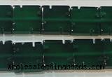CAG6636 15.5 inches 10*10mm square green agate gemstone beads