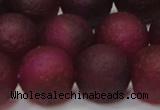 CAG6714 15 inches 16mm round plum pilates agate beads
