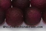 CAG6716 15 inches 20mm round plum pilates agate beads