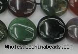 CAG6772 15.5 inches 16mm flat round Indian agate beads wholesale