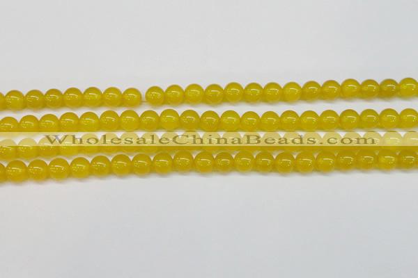 CAG7103 15.5 inches 10mm round yellow agate gemstone beads