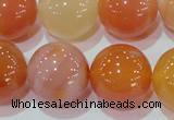 CAG7138 15.5 inches 20mm round red agate gemstone beads