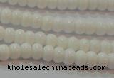 CAG7190 15.5 inches 4*6mm rondelle white agate gemstone beads