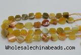 CAG7350 15.5 inches 14*15mm - 16*18mm octagonal dragon veins agate beads