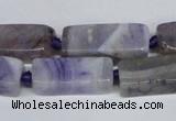 CAG7375 15.5 inches 8*20mm - 10*25mm cuboid dragon veins agate beads