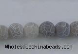 CAG7483 15.5 inches 14mm round frosted agate beads wholesale