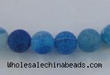 CAG7540 15.5 inches 16mm round frosted agate beads wholesale