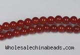 CAG7854 15.5 inches 2mm round red agate beads wholesale