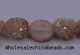 CAG7946 7.5 inches 8*10mm oval plated white druzy agate beads