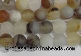 CAG8010 15.5 inches 4mm round matte Montana agate gemstone beads