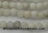 CAG8513 15.5 inches 4mm faceted round grey agate beads wholesale