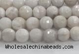 CAG8514 15.5 inches 6mm faceted round grey agate beads wholesale
