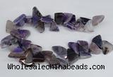 CAG8541 Top drilled 15*20mm - 25*30mm freeform dragon veins agate beads