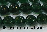CAG8584 15.5 inches 12mm faceted round green agate gemstone beads