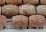 CAG8765 15.5 inches 13*18mm rice chrysanthemum agate beads