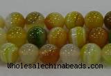 CAG9163 15.5 inches 6mm round line agate beads wholesale