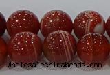 CAG9180 15.5 inches 12mm round line agate beads wholesale