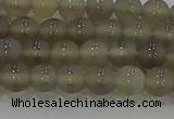 CAG9343 15.5 inches 6mm round matte grey agate beads wholesale