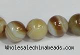 CAG940 16 inches 14mm round madagascar agate gemstone beads