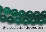 CAG954 15.5 inches 8mm round green agate gemstone beads wholesale