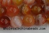 CAG9563 15.5 inches 10mm round red botswana agate gemstone beads